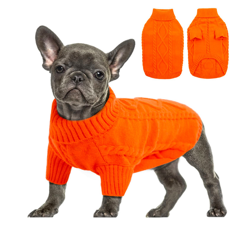 best price classic turtleneck custom logo cute pet Knitting pullover Sweater clothing