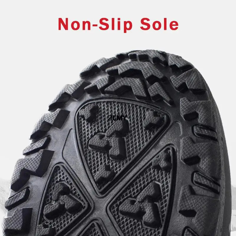 Waterproof mens snow boots high neck winter boots platform warm plush mens stuttering shoes outdoor anti slip snow boots 241126