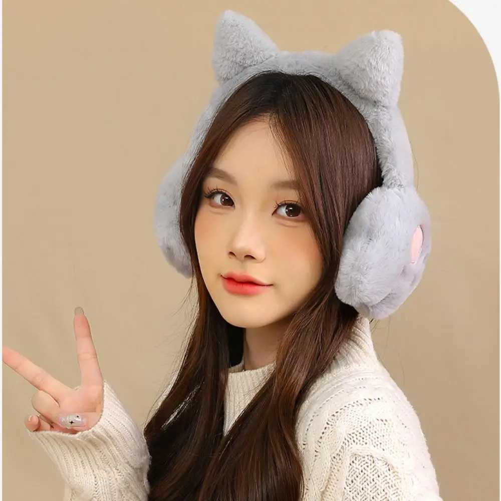 Earcap cat plush earmuffs are comfortable windproof cat paw earmuffs refrigerated protection keep warm and cute earmuffs for cycling W241126