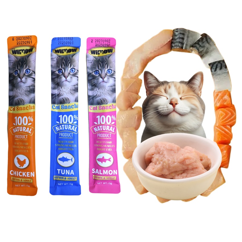 wimow Wholesale Treats Fresh Wet Other Pet Food Snacks Cat Nutritious Strips Hair Gill Promoting Canned Food
