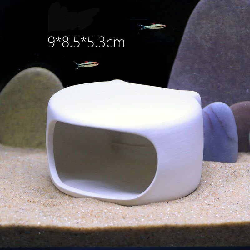 Aquarium Cave Shrimp Fish Tank Breeding Cave Terracotta Mushroom Shape Fish Tube Cave For Hiding Resting Playing