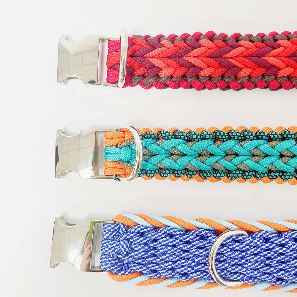 collar leash set new pet products 2022 innovative product correas para perros metal buckle chien swivel carabiner for dog leash