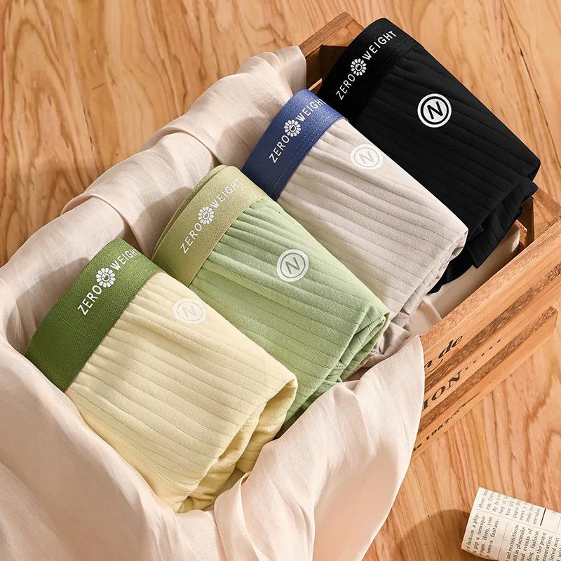 Mens underwear cotton mens underwear breathable mens boxing shorts comfortable stripes comparison mens underwear large size L-6XL 241126