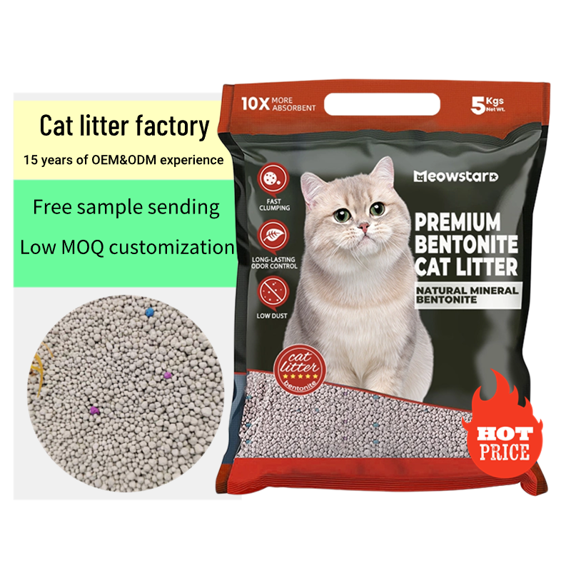 Factory Supply Premium Natural Bentonite Cat Litter Clean Bentonite Cat Sand Cat Litter