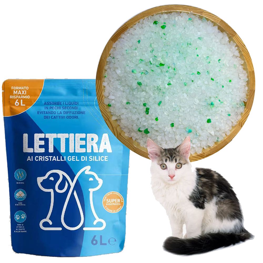Non-clumping Crystal Cat Litter with Superior Odor Control Soft-On-Paws Low Dust Micro Fresh silica gel cat litter crystal