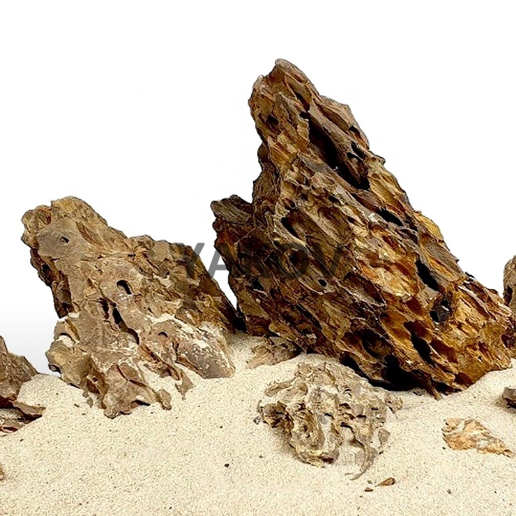 10-50cm aquarium tank ornaments dragon stone