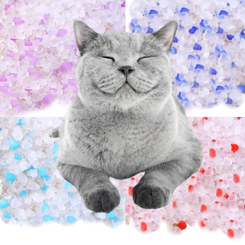 LUCKLOVE hot wholesale dust free pellet crystal cat litter silica gel
