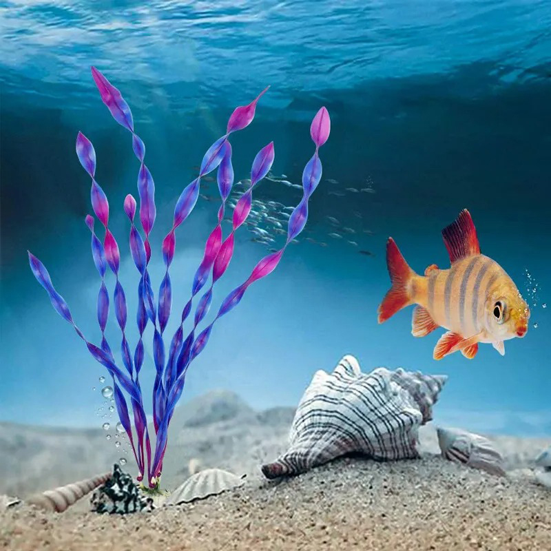 Popular aquarium accessories plastic aquarium decoration landscape plastic fish aquarium artificial plant bionic water grass