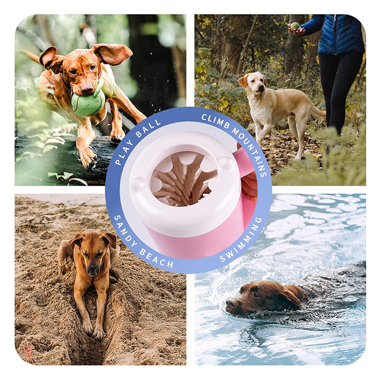 New Arrivals Customized Portable Pet Handle With Automatic Cleaning Cats Foot Wash Washer Washing Tool Cup Pet Dog Paw Cleaner