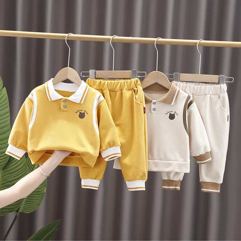 Clothing Sets Spring Autumn Children Baby Boys Sport Clothes Cartoon T-Shirt Pants 2Pcs/sets Infant Kids Casual Clothing Toddler Tracksuits H241126