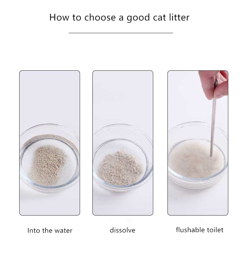 2024 best selling Soluble in water without sticking to the bottom bentonite cat litter