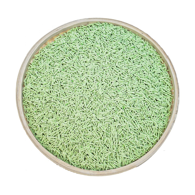 Natural plant 2.0 3.0mm strip shape clumping flushable Class C tofu cat litter