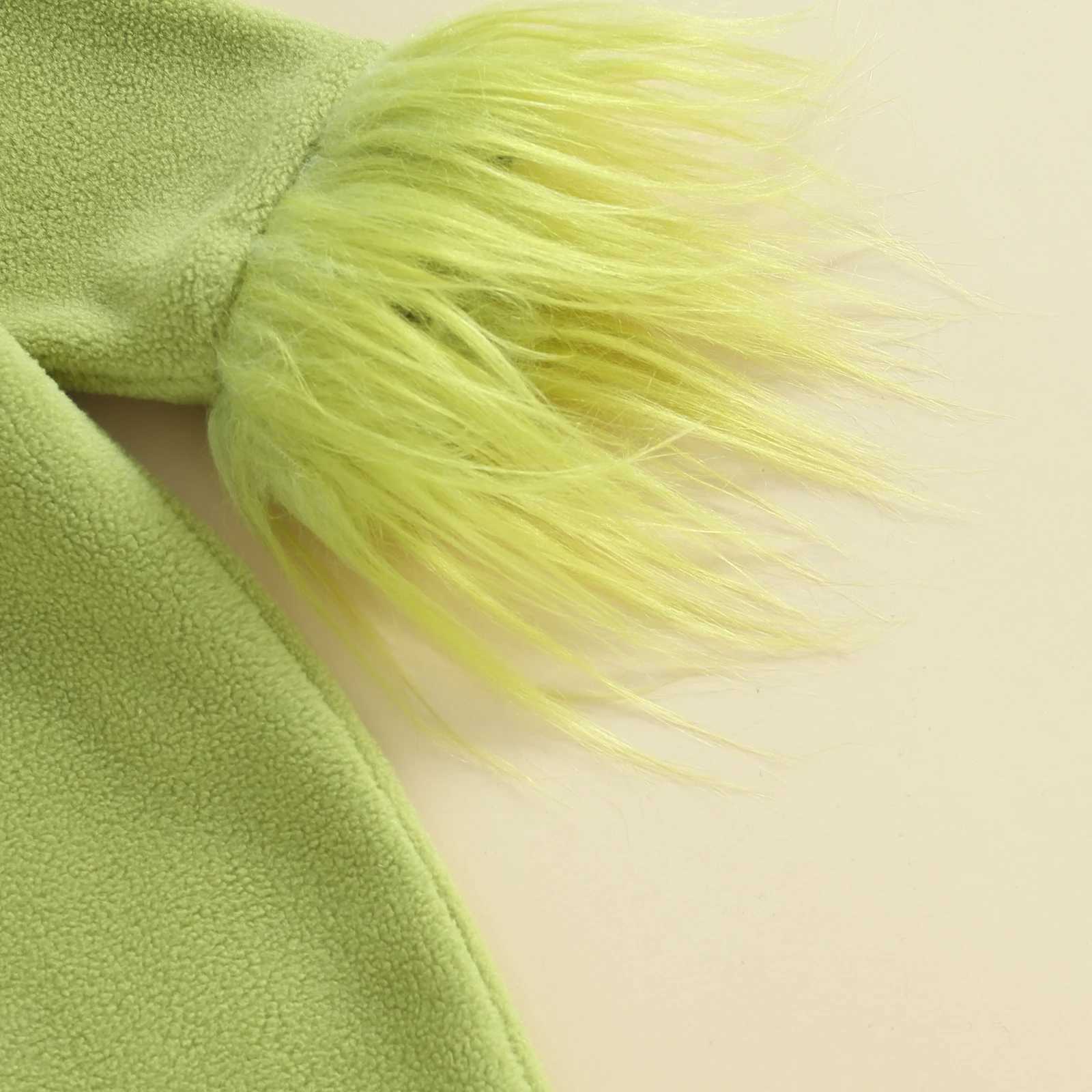 Clothing Sets Baby Boys Girls Christmas Jumpsuits Fur Trim Long Sleeve Rompers Toddler Kids Green Monster Baby Cosplay Costume H241126