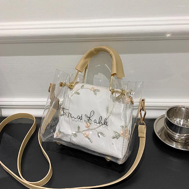 2025 NEW Shoulder Bags Transparent PVC Female Messenger Small Top-Handle Summer Clear Jelly Chain Handbags Ladies Crossbody zhanyishengli