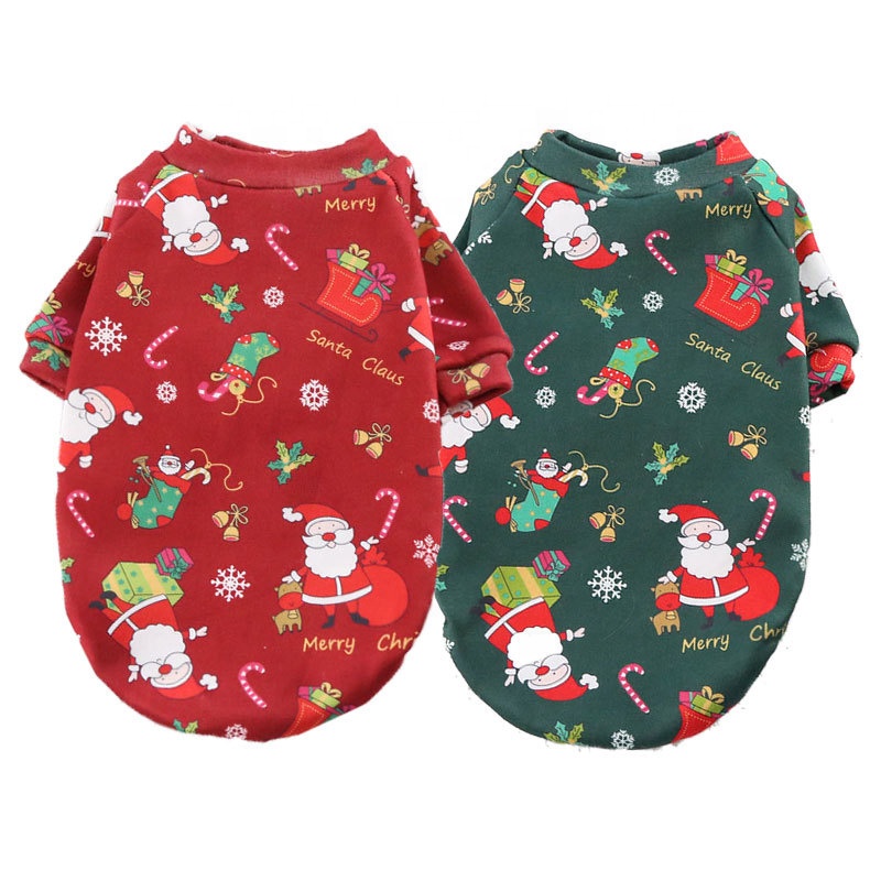 Warm Christmas Pets Clothing Dog Clothes Halloween Jumpsuits Pet Costume Pajamas Fleece Funny Cat Pet Clothing Puppy Clothes