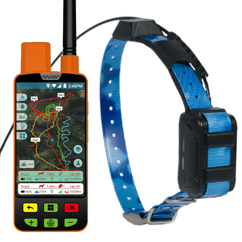GPS Dog Tracking Device with Virtual Fence and Real-Time Updates and VHF and electric shock