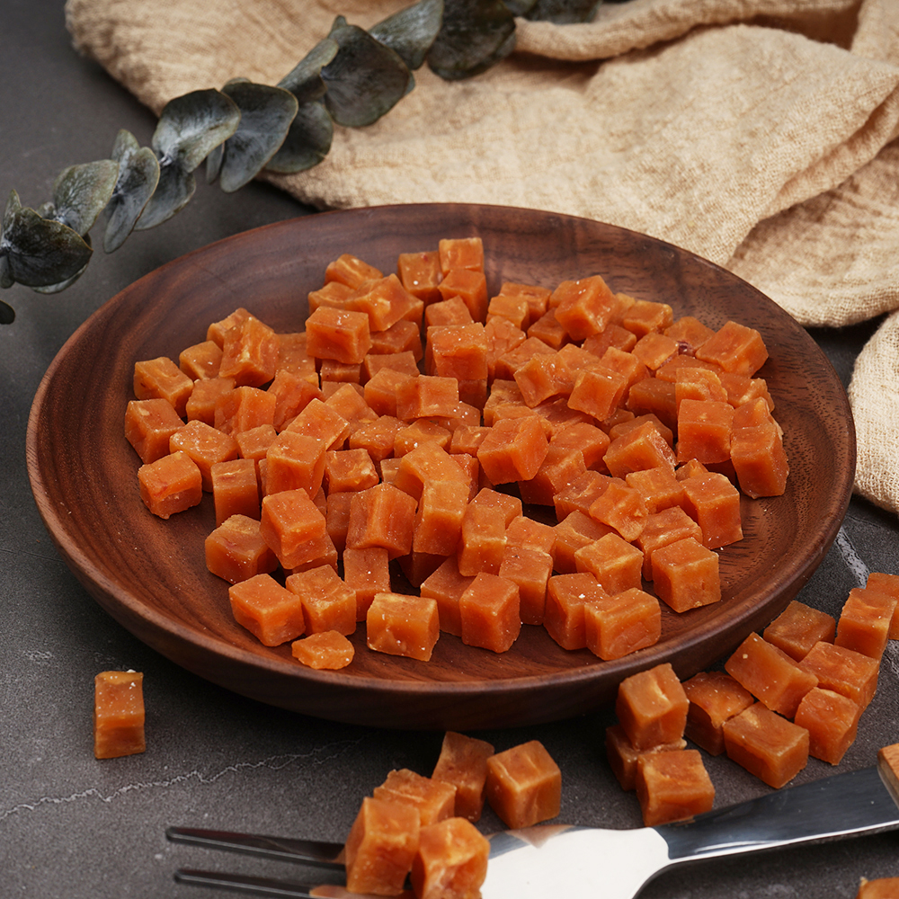 High quality dog food dog snacks for cats natural dog treats dried chicken dice treats from china