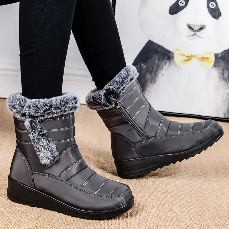 Snow boots womens 2025 trend womens shoes waterproof shoes womens fashion ankle boots plush womens winter shoes Botas Mujer 241126