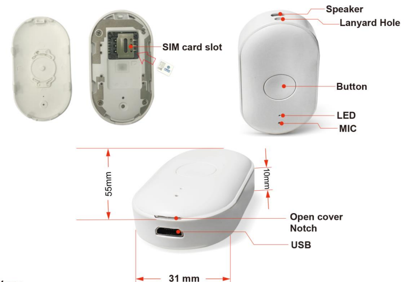 Topten PT88 High quality best smart children kids elders sos personal gps tracker