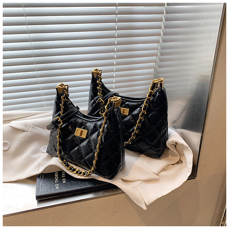 Fashion Texture Armpit Commuting Women's New Diamond Grid Chain Versatile Crossbody Bag Designer Bags Handbags Women