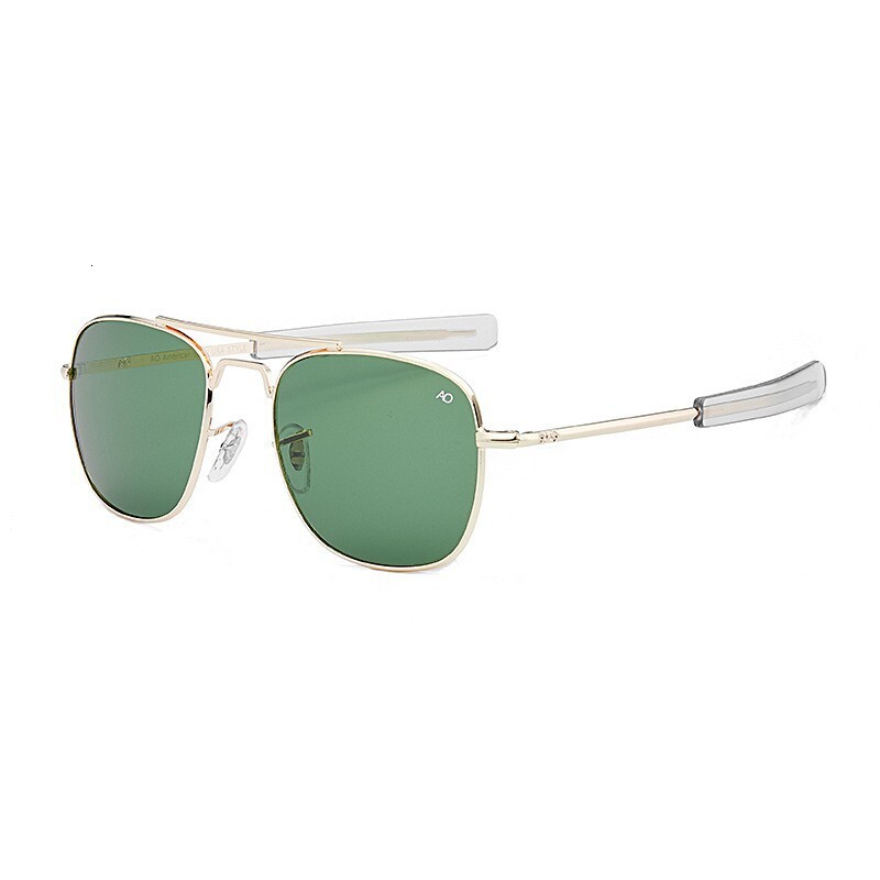 Men and women's new fashion pilot tempered glass lens metal sunglasses personality trend big brand sunglasses