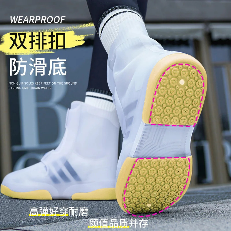 Durable TPE shoe cover unisex waterproof shoe cover rain boots reusable portable washable non slip boot cover Galoshes 241126