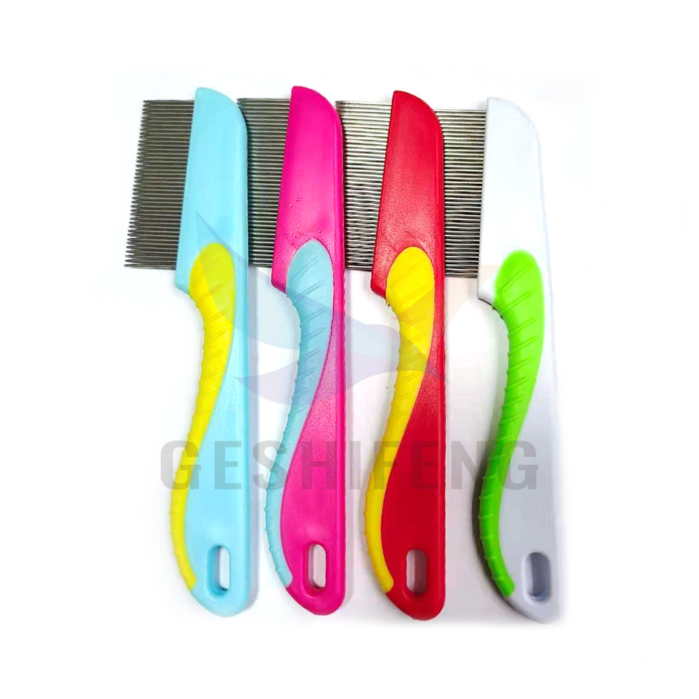 Stainless Steel Flea Lice Comb Remover Colorful Pet Grooming Comb
