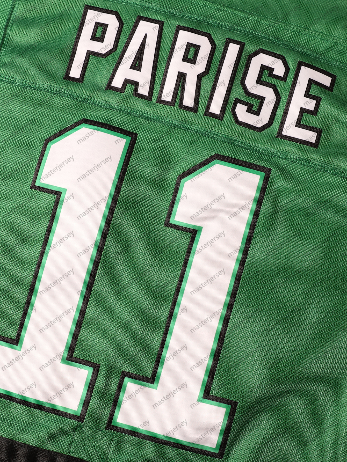 IN STOCK 11 PARISE NORTH Fighting Home DAKOTA College Hockey Jersey Men Embroidered Polyester Ice Hockey Jersey Green