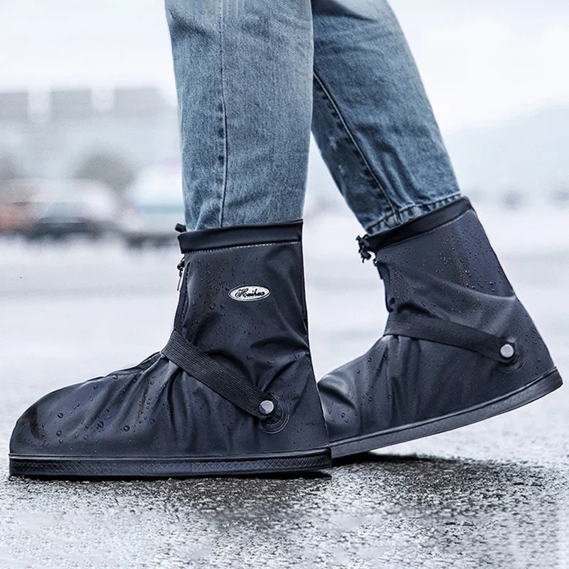 Waterproof reusable motorcycle shoe cover used for rain boots rain boots outdoor travel anti slip shoe cover 241126