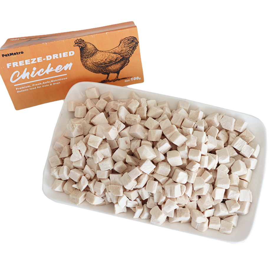 Wholesale Freeze-dried Chicken Diced Chicken Breast Fresh Freeze Dried Cat Snack Dog Treats Pet Food