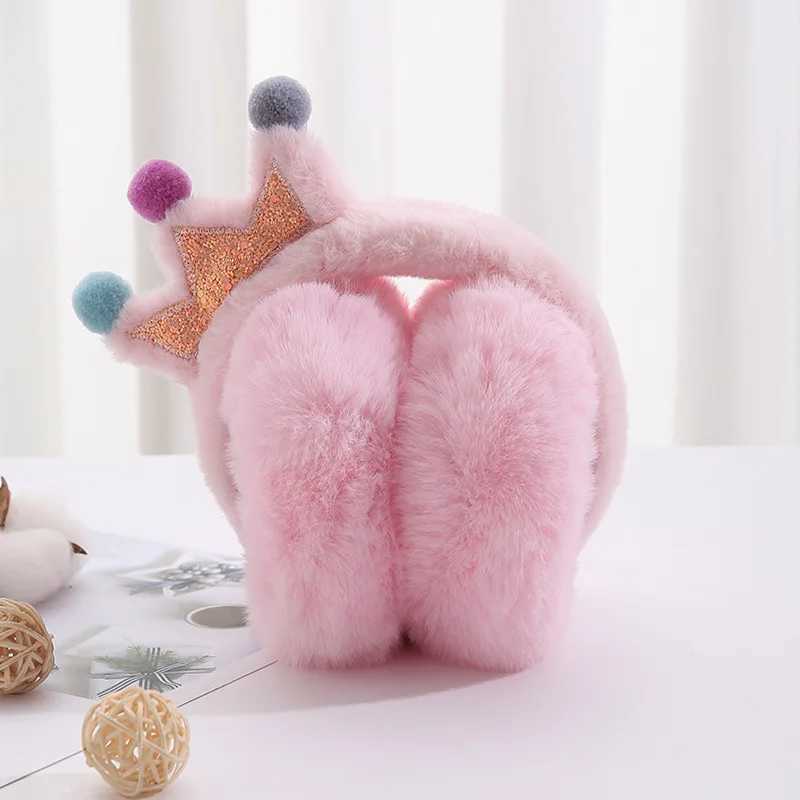 Cartoon Flowing Sand Cat Ears for Autumn and Winter Warm Plush Windproof Cute Folding Earrings W241126