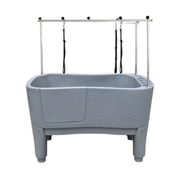 Dog Washing Station Shower Bathing Tub Plastic Portable Pet Spa Bathtub