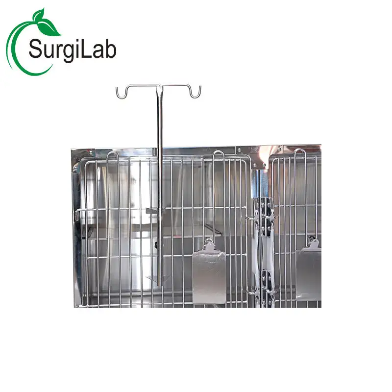 High quality manufacture mental 304 stainless steel laboratory medical hospital pet animal clinic cat cages