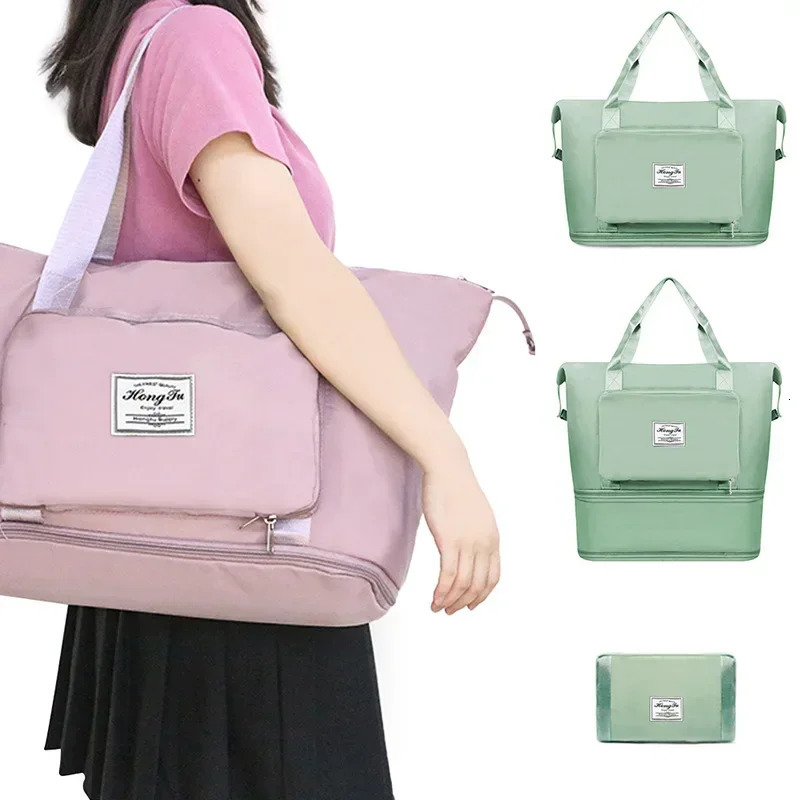Large Capacity Waterproof Luggage Bag for Universal Folding Travel Bag Dry Wet Separation Fitness Bag Handbag Travel Bag 241114