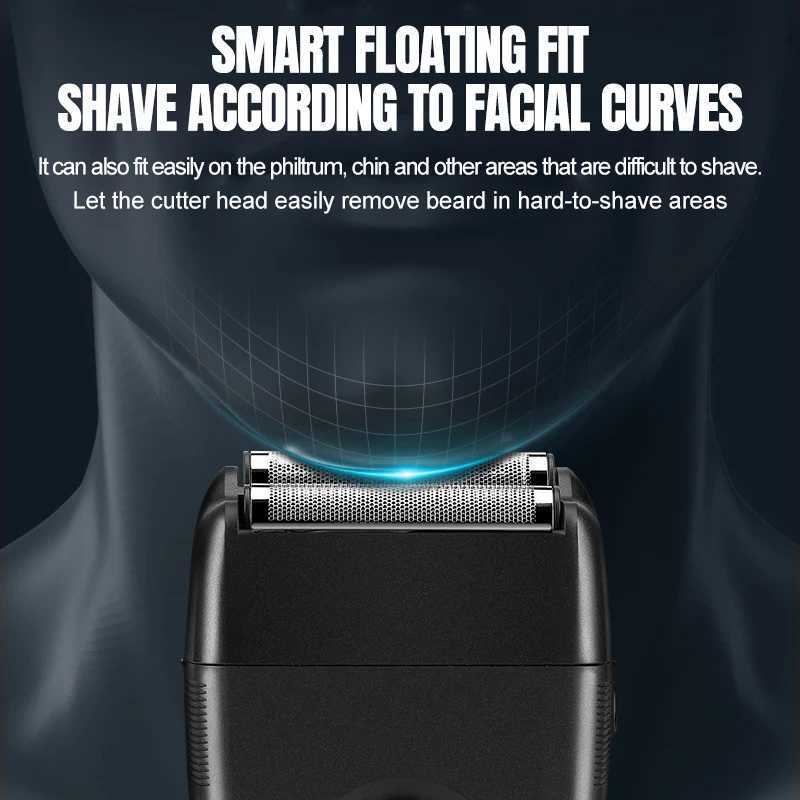 RESUXI 2206 Barber Hair Cleaning Electric Shaver For Men Beard Stubble Razor Bald Washable Multi-functional Shaving MachineXJ241207