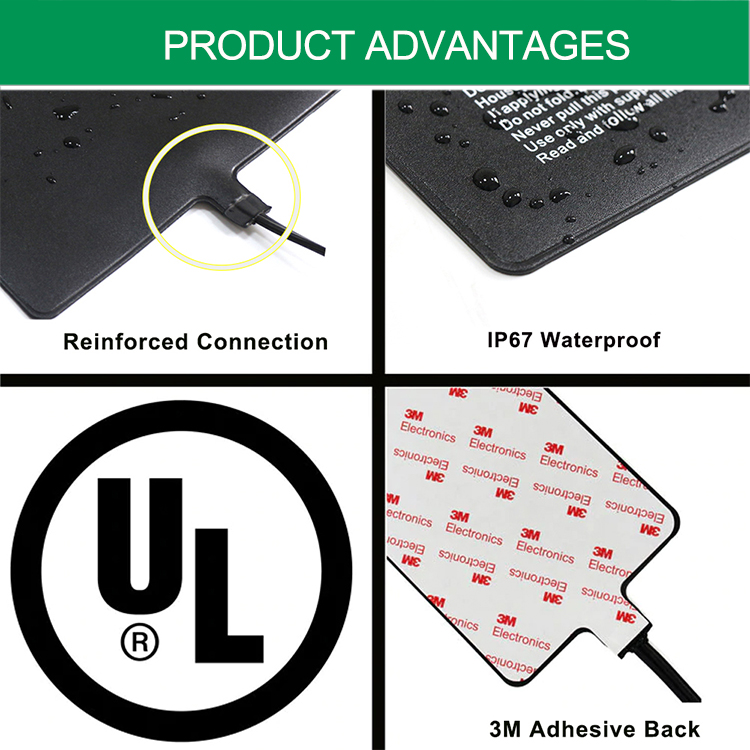 Factory Price Accessories Terrarium Warm Heated Pet Mat Upgraded Heat Safe Reptile Heating Pad For Small Animal