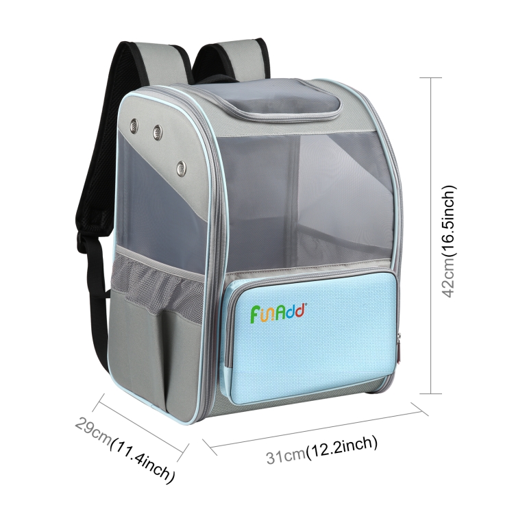 FUNADD Pets' Expandable Backpack Carrier for Dogs Cats Puppy with Ventilated Breathable Mesh Expandable Travel Bag