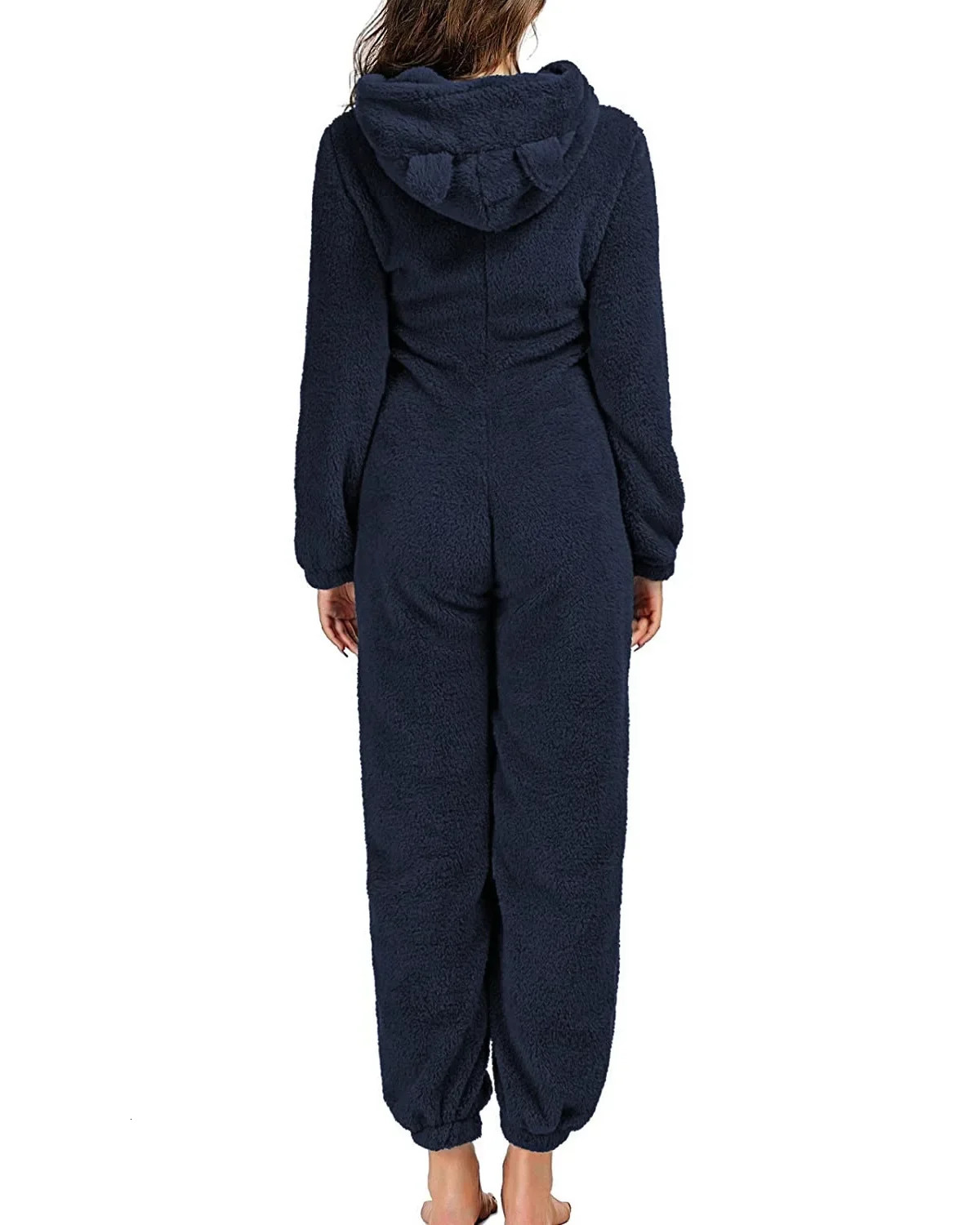 Fashion Onesies Wool Sleepwear Full Size Hoodie Set Womens Winter Warm Sleepwear Womens S-5XL 241126