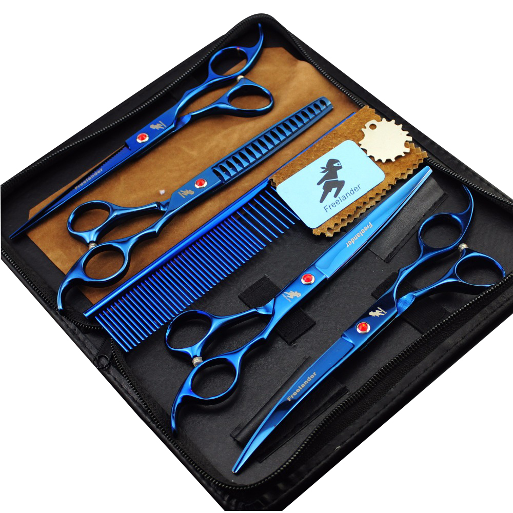 Pet Scissors 7" Cutting Curved Pet Grooming Scissors Professional Shears Salon Barber Using Dogs & Cats