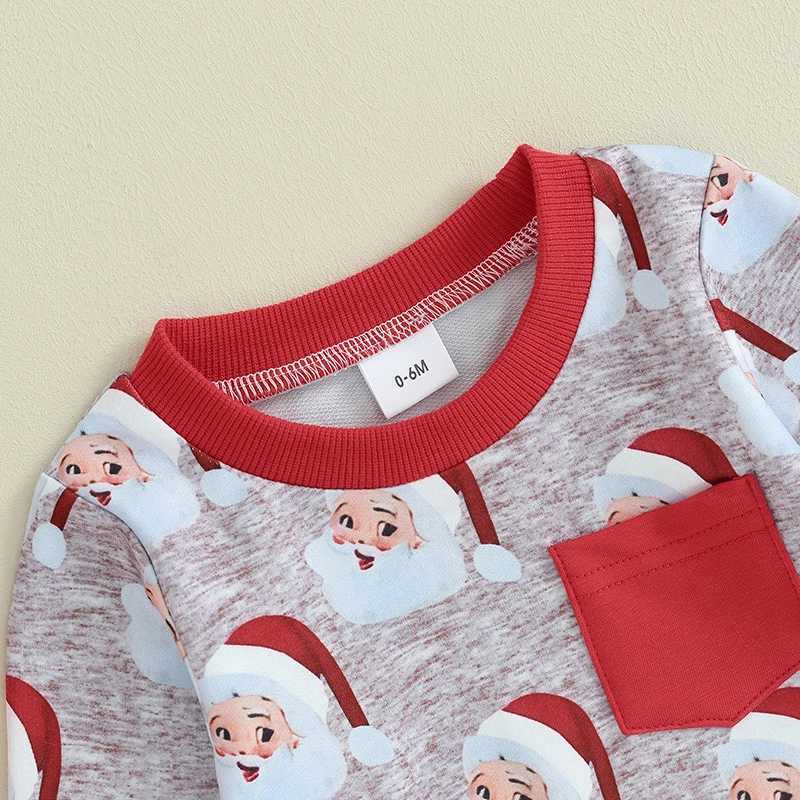 Clothing Sets Baby Girl 2Pcs Christmas Clothes Set Reindeer Print Long Sleeve Crewneck Sweatshirt Tops Pants Winter Outfits for Infants H241126