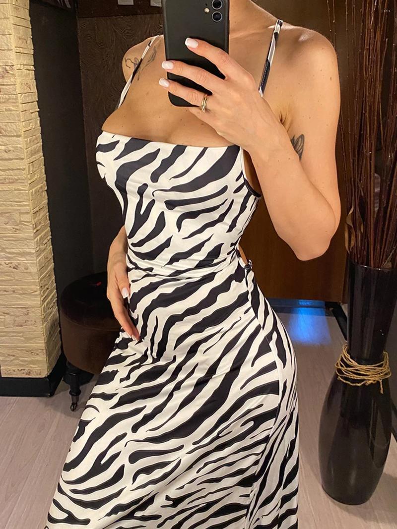 Sexy Leopard Zebra Backless Cross Back Tunic Beach Cover Up Cover-ups Long Dress Wear Beachwear Female Women V5262