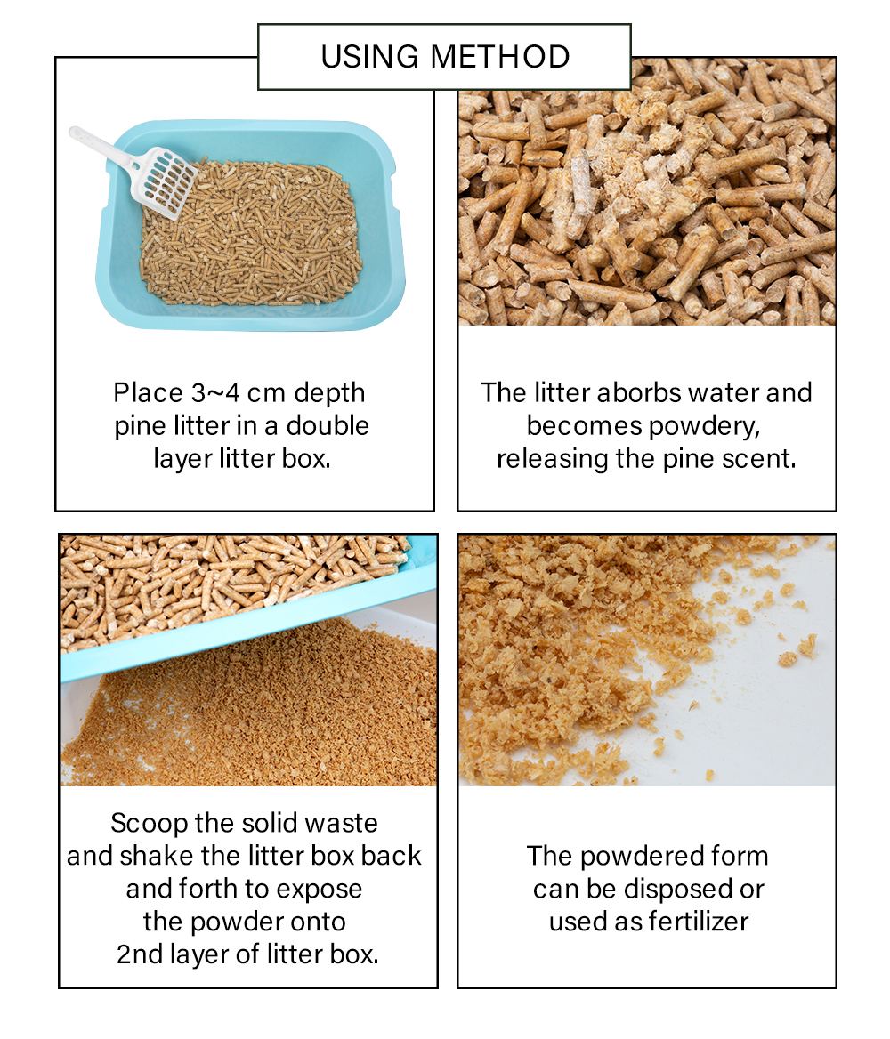 OEM ODM Factory Natural Cedar Easy Clean Pine Wood Cat Litter