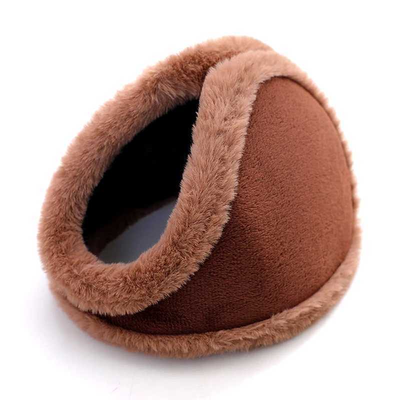 Warm thick velvet earmuffs for winter outdoor bicycles wool rabbit fur for mens bicycles plush soft earmuffs W241126