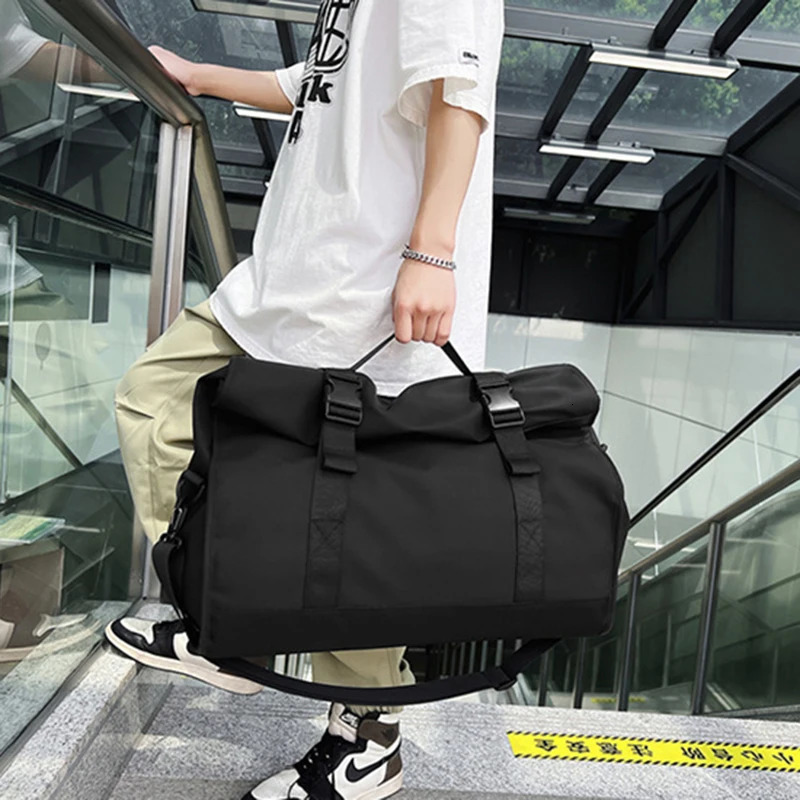 Storage Bag Nylon Waterproof Sports Gym Outdoors Travel Fitness Yoga Luggage High-capacity Durable Women Men Shoulder Handbag 241114