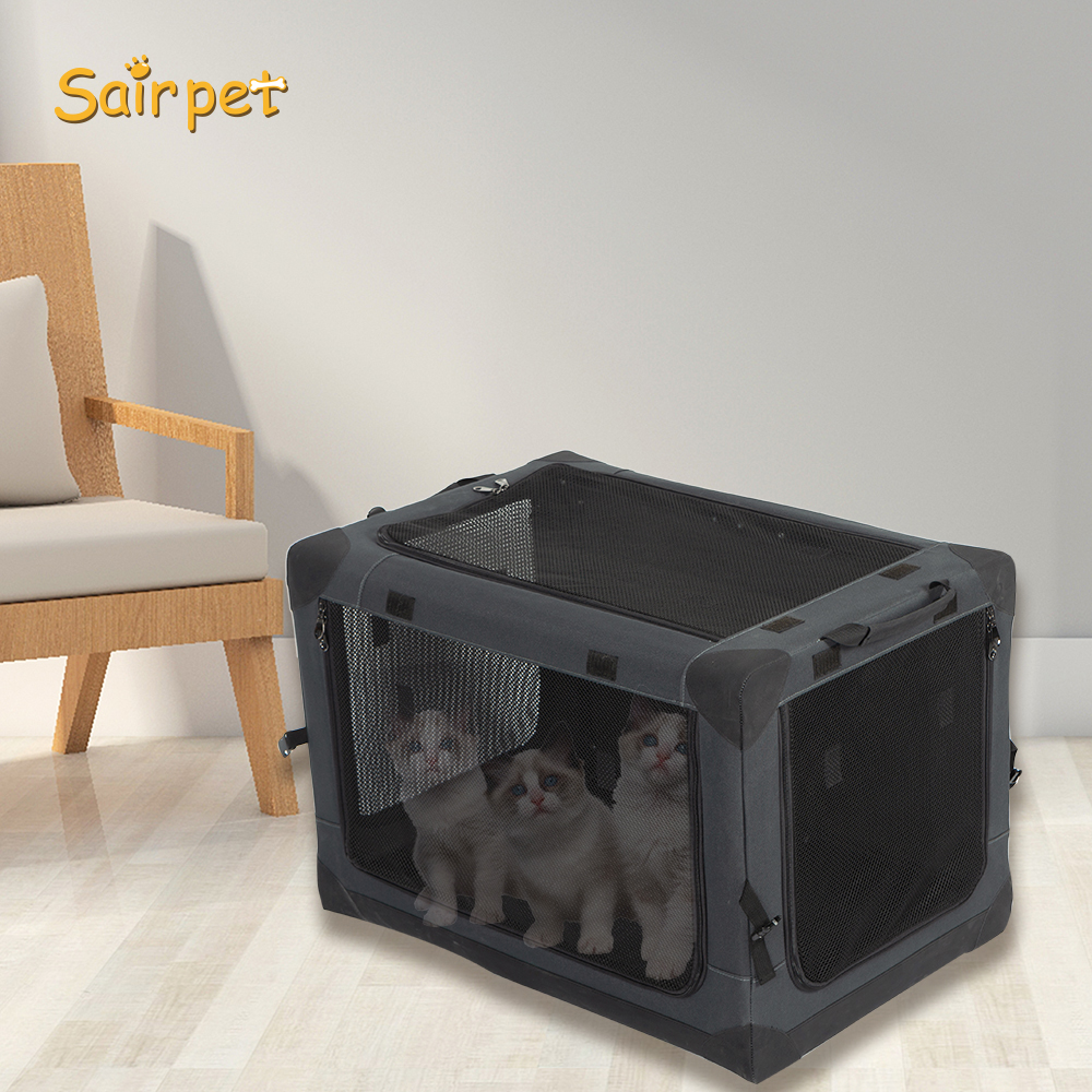 Wholesale Manufacture Foldable Vehicle-mounted Oxford Pet Cage Durable Waterproof Breathable Transport Travel Carrier Box