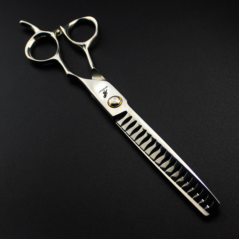 7.0 inch Bearing screw XGLZ-70 JP440C Veterinary Animal Shaped Scissors Pet Grooming Scissors Dense tooth scissors Fish bone