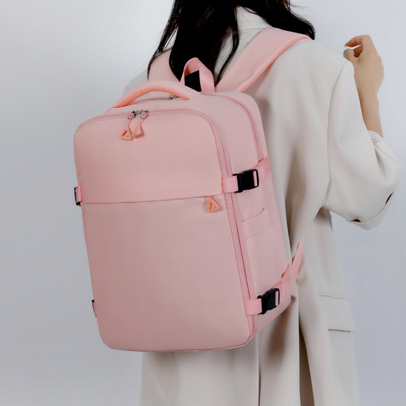 Mens travel vacuum compression backpack with electric pump 17 inch laptop bag waterproof storage expandable fashionable casual 240820