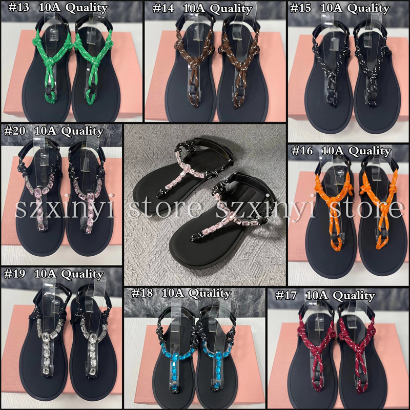 10A Top Quality Women's Fashion Leather Sandals Bling Shiny Slipppers Slides Gifts for Women