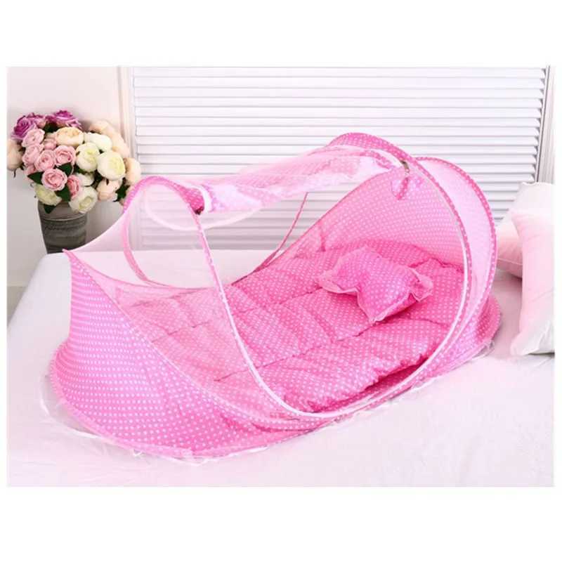 Baby Bedding Crib Netting Folding Baby Mosquito Nets Bed Mattress Pillow Three-piece Suit For 0-3 Years Old Children