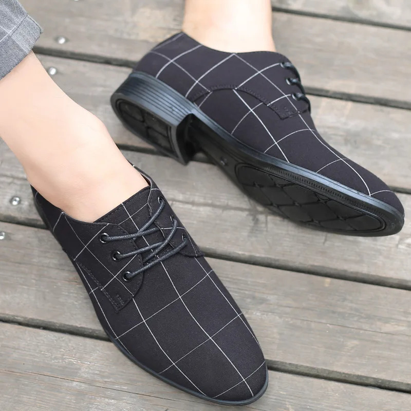 Mens Dress Shoes Summer Mens Plus Size Casual Shoes Breathable Pointed Toe Old Beijing Cloth Shoes Canvas Leather Shoes 241126